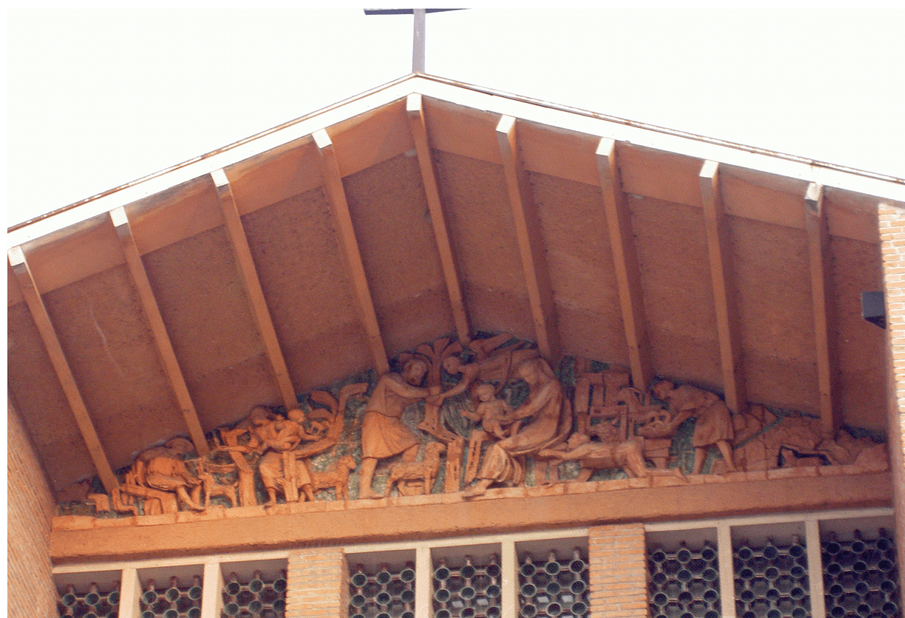 parrocchiale presepe sul timpano